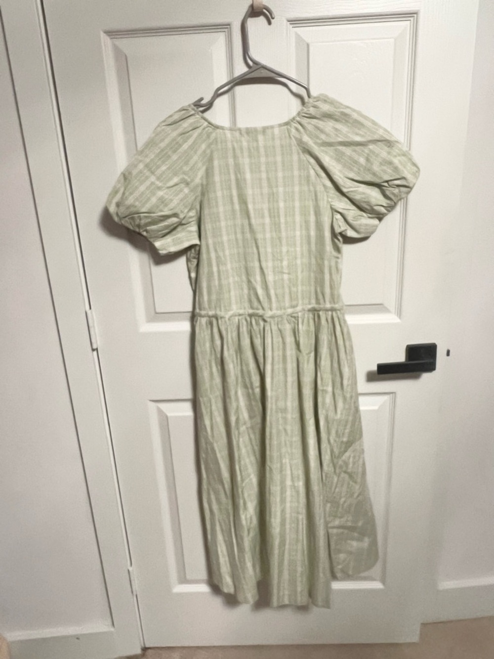 NWT Madewell Plaid Tie-Waist cotton  Midi Dress - Picture 9 of 12